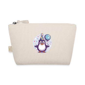 Penguin Birthday Baby - Organic Pouch - nature - Front