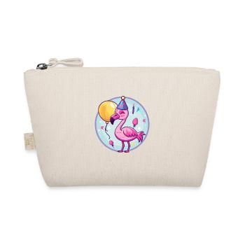 Flamingo Anniversaire Bébé - Trousse biologique - nature - Devant