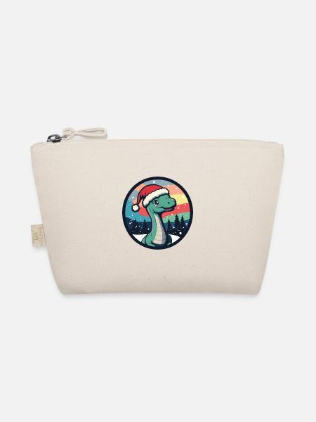 Dinosaurier brontosaurus Weihnachten X-Mas - Bio-Täschchen - Natur