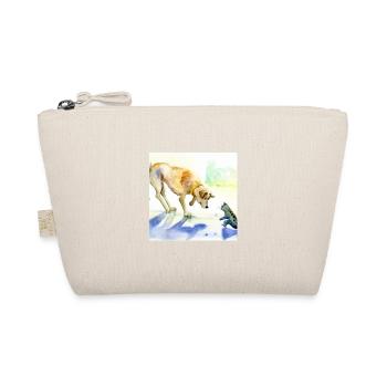 Hund und Katze Aquarell - Bio-Täschchen - Natur - Vorne