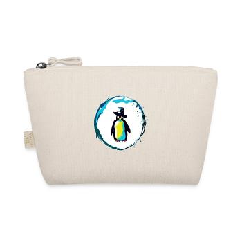 Pinguin mit Hut - Bio-Täschchen - Natur - Vorne