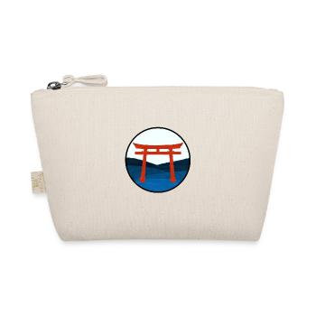Red Torii Gate on Blue Hills - Digital Drawing - Organic Pouch - nature - Front