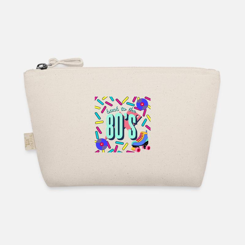 Back to the 80's - Rollschuhe - CD - buntes Design - Bio-Täschchen - Natur