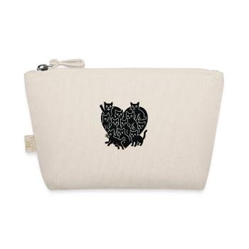 Cats - Heart-shaped cats - Organic Pouch - nature - Front