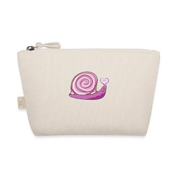 cartoon schnecke herz symbol tier rosa - Bio-Täschchen - Natur - Vorne
