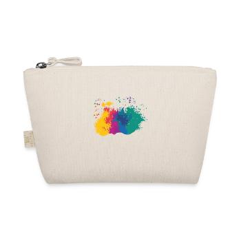 Farbkleckse Kleckse Farbspritzer Maler Geschenk - Bio-Täschchen - Natur - Vorne