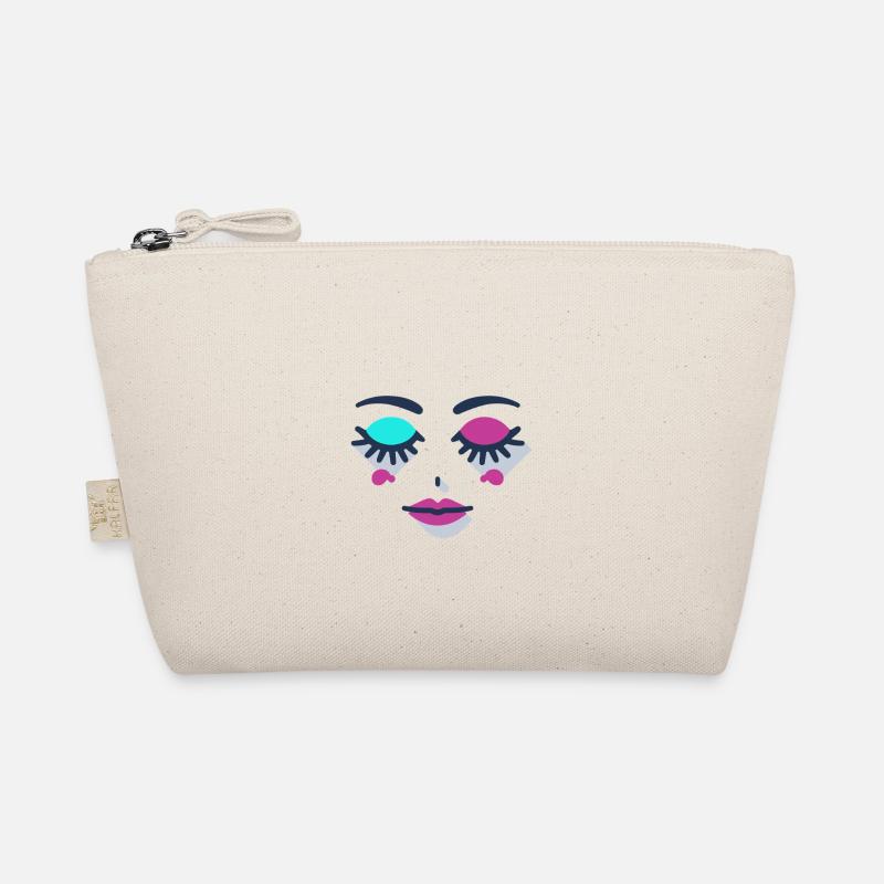 Yeux Dormants Visage Féminin Abstrait Trousse biologique