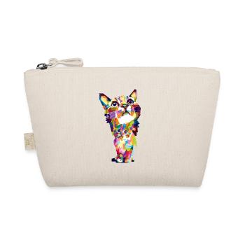 Colorful Cat and little Kitten colorful cat - Organic Pouch - nature - Front
