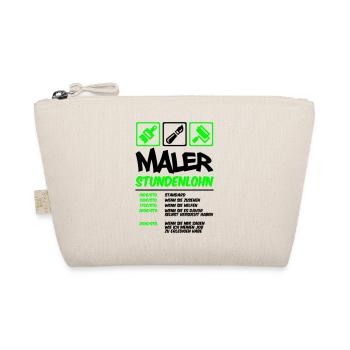 Farbe änderbar | Maler Stundenlohn - Bio-Täschchen - Natur - Vorne