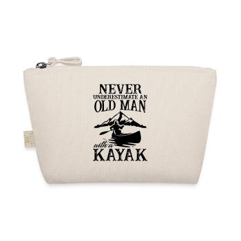Never Underestimate an Old Man With A Kayak - Organic Pouch - nature - Front