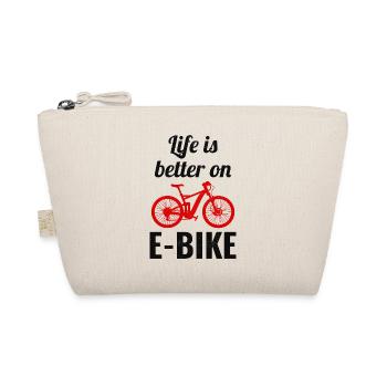 E-Bike Electric-Bike E-Cyclist Bicycling Rider - Organic Pouch - nature - Front