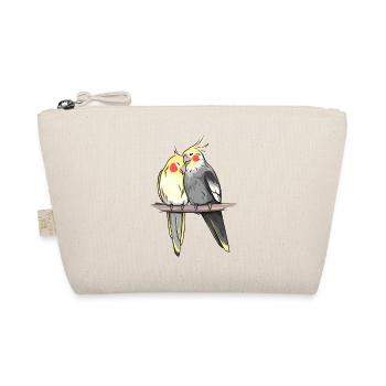 Corella Papagei Sittich Nymphensittich rote Backen - Bio-Täschchen - Natur - Vorne