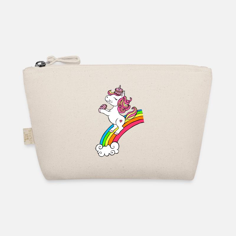 Einhorn mit Donuts und Regenbogen Bio-Täschchen