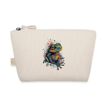 Trippy Frosch - Psychedelisches Motiv - Bio-Täschchen - Natur - Vorne