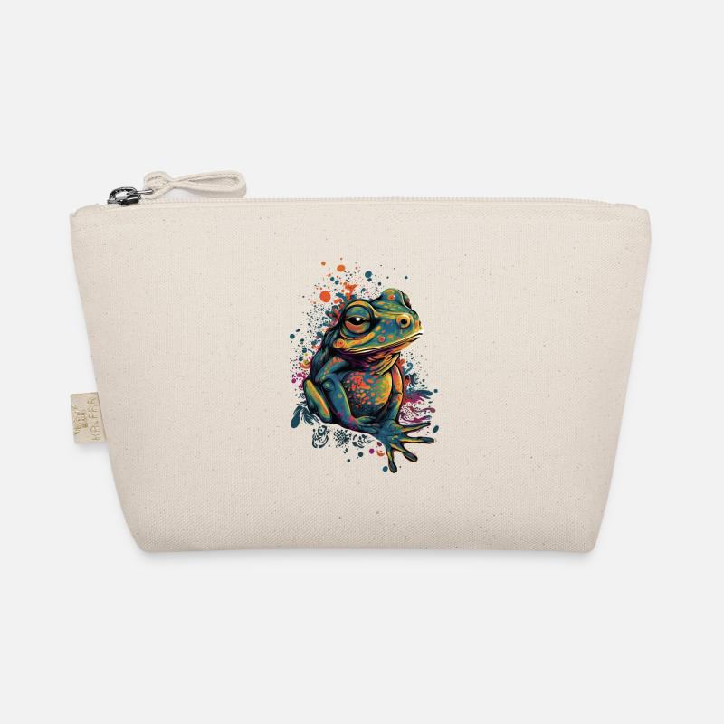Trippy Frog - Psychedelic Motif Organic Pouch