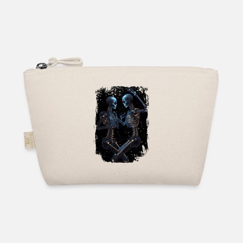 Tanzende Cyber Skelette - Surrealer Horror - Bio-Täschchen - Natur