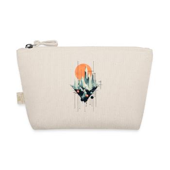 Geometric Crystal City - Surreal Artwork - Organic Pouch - nature - Front