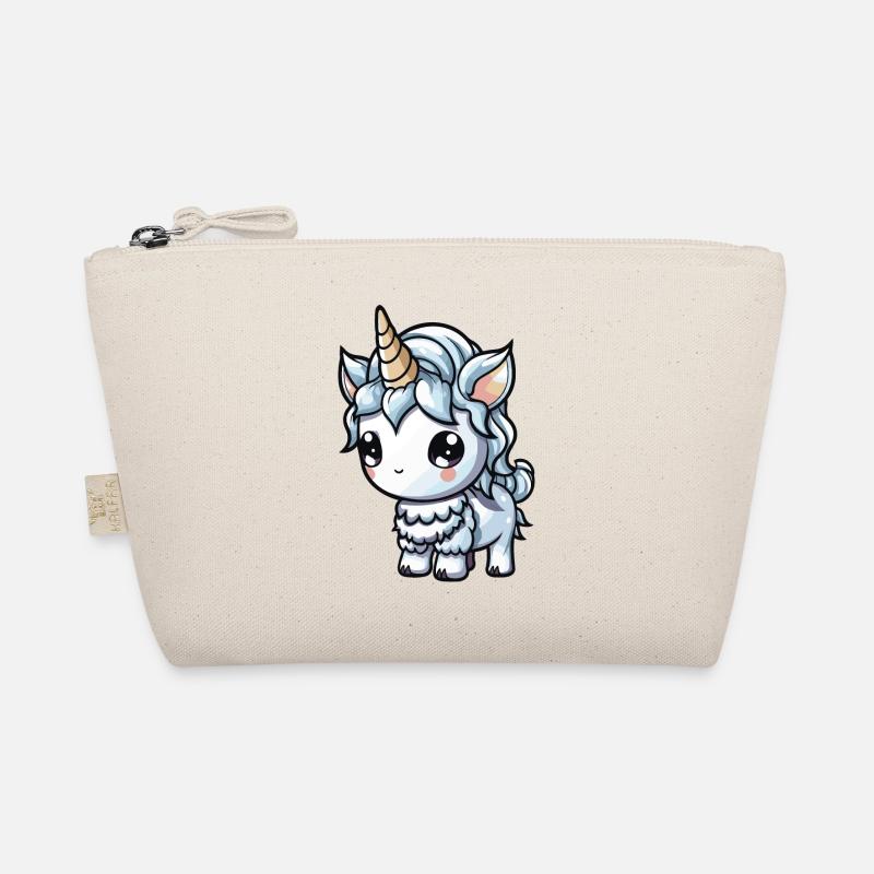 Einhorn Winter Tier Baby Comic - Bio-Täschchen - Natur