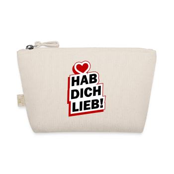 Hab Dich Lieb Spruch Liebe - Bio-Täschchen - Natur - Vorne