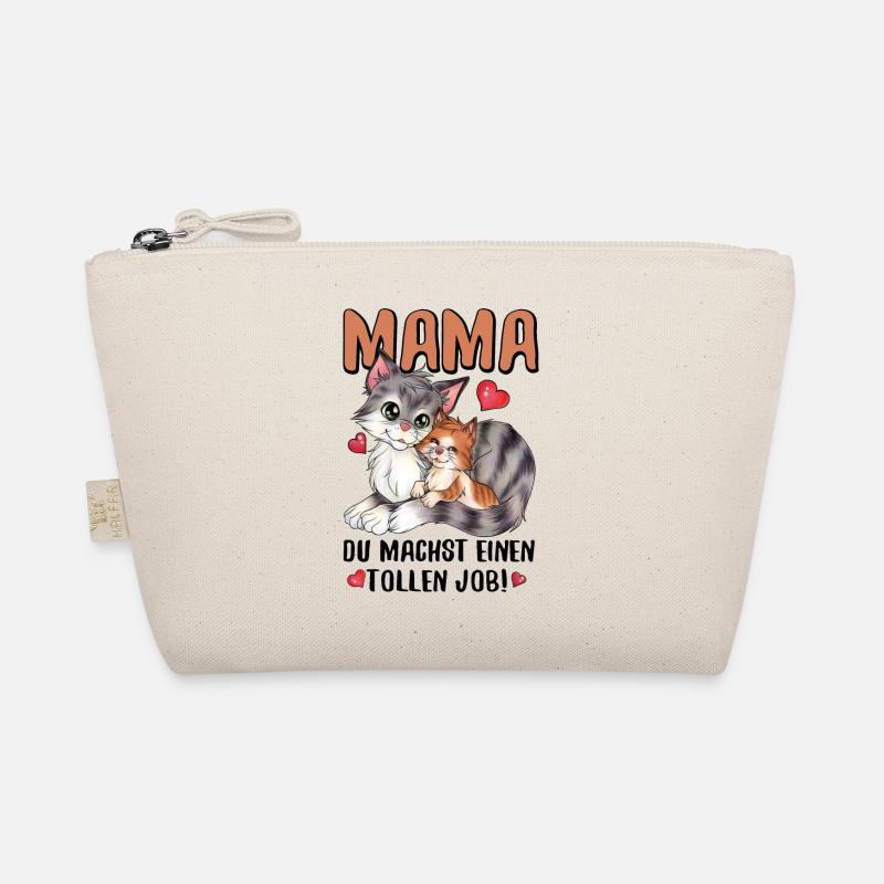 Mama, du machst einen tollen Job Muttertag Katze Bio-Täschchen