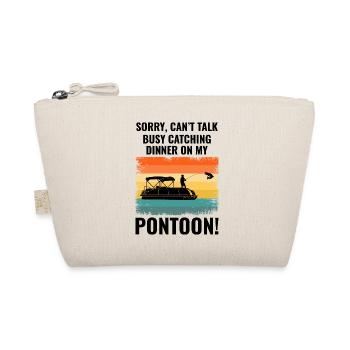 Pontonboot Motorboot Leises Angeln Retro - Bio-Täschchen - Natur - Vorne