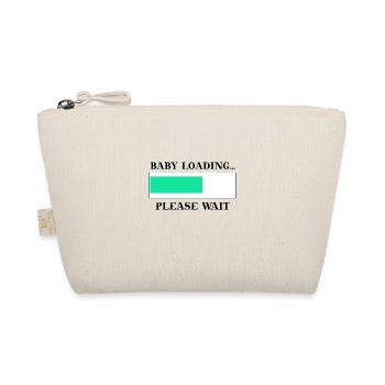 Pregnant Baby loading please wait gift idea - Organic Pouch - nature - Front