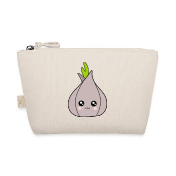 Kawaii Onion Garlic Kawaii Vegetables Kawaii Fruit - Organic Pouch - nature - Front