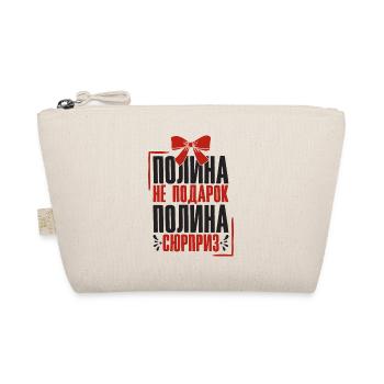 Polina saying in Russian Russia outfit for - Organic Pouch - nature - Front