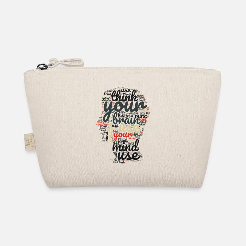 bunte Buchstaben in Form eines Kopfes Bio-Täschchen