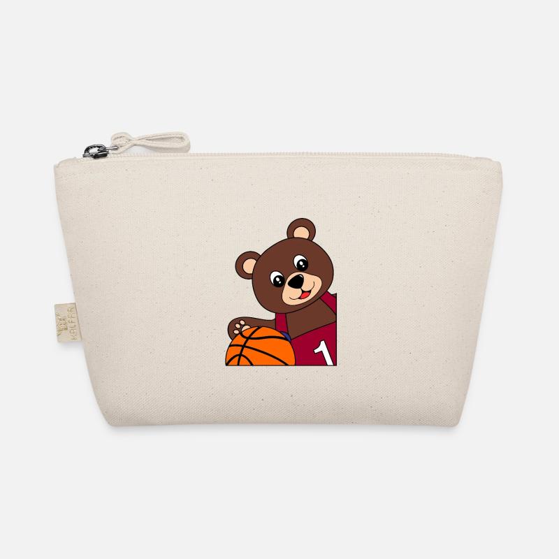 Ours avec ballon de basket - Motif de basket-ball Trousse biologique