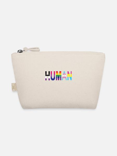 Mensch ist Mensch Queer Gay Pride Month LGBT - Bio-Täschchen - Natur - Vorne