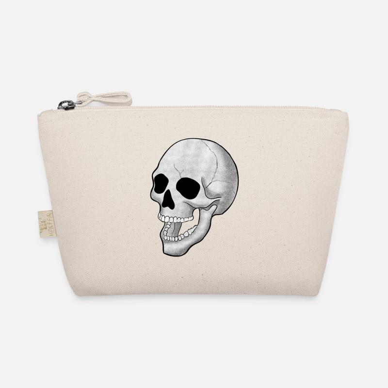SKULL SKULL SKELETON SKULL DEATH GRAVE HALLOWEEN Organic Pouch