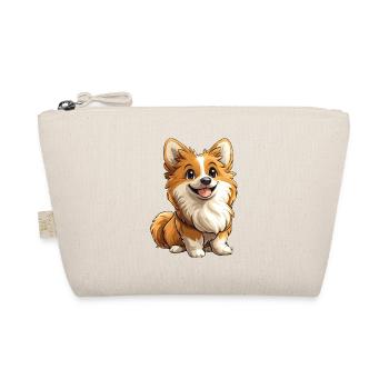 Hund niedlicher Zwergspitz - Bio-Täschchen - Natur - Vorne