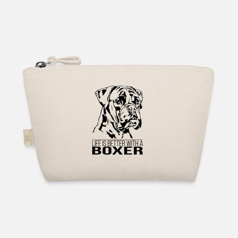 BOXER life is better Hunde Spruch Hund Wilsigns Bio-Täschchen