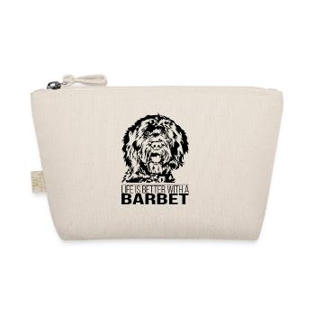BARBET life is better dog saying dog Wilsigns - Organic Pouch - nature - Front