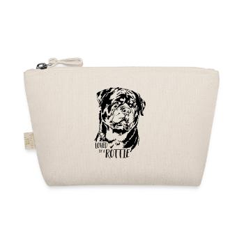 Loved by a Rottie Dogs Rottweiler Dog Saying - Organic Pouch - nature - Front