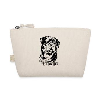 Aimé par un chien rottweiler Rottie Dog Dicton - Trousse biologique - nature - Devant