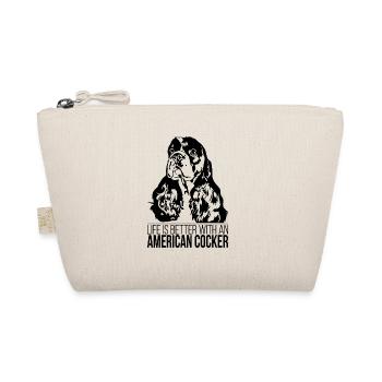 American Cocker Life is better Spruch Wilsigns - Organic Pouch - nature - Front