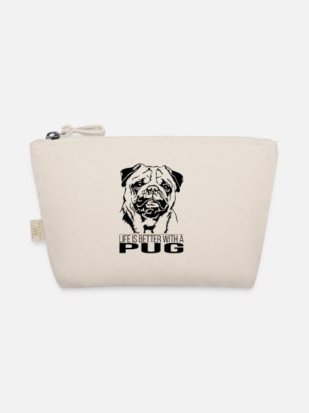 La vie du carlin est meilleure Carlin Chiens Wilsigns - Trousse biologique - nature - Devant