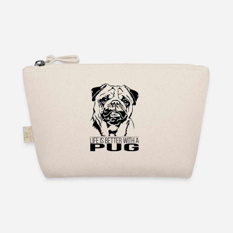 Pug life is better Mops Hunde Wilsigns Bio-Täschchen