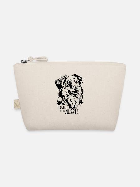 Australian Shepherd loved by an Aussie Wilsigns - Bio-Täschchen - Natur - Vorne
