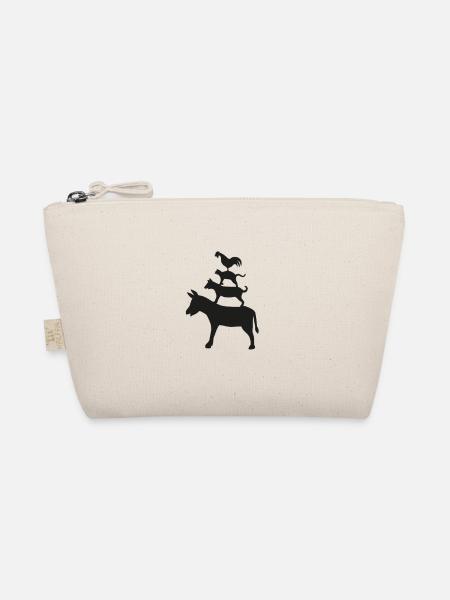 Bremen Town Musicians fairy tale Brothers Grimm - Organic Pouch - nature - Front