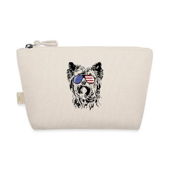 Yorkshire Terrier America Flag Sunglasses - Organic Pouch - nature - Front