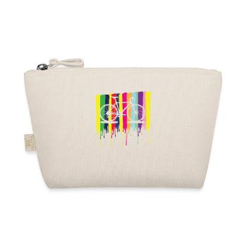 rainbow colors bicycle - Organic Pouch - nature - Front