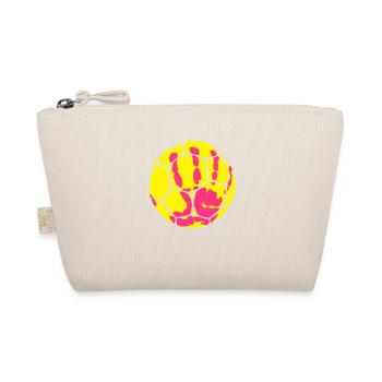 Hand auf HandBall - Bio-Täschchen - Natur - Vorne