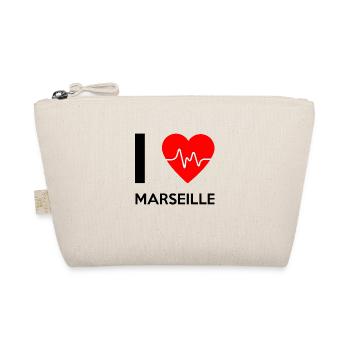 J'aime Marseille - I love Marseille - Trousse biologique - nature - Devant