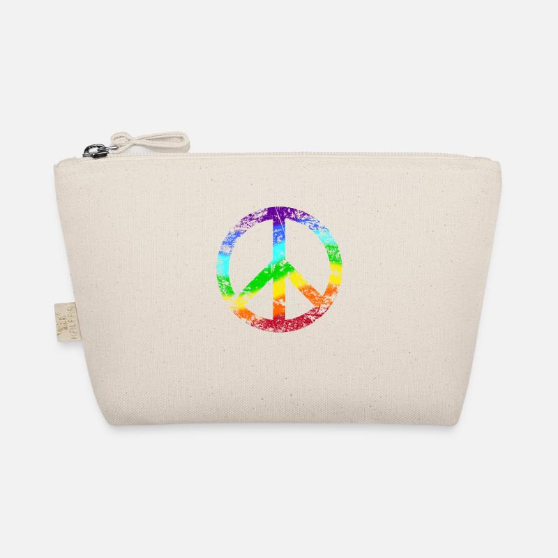 Peace-Zeichen Regenbogen Frieden Pazifist Reggae Bio-Täschchen