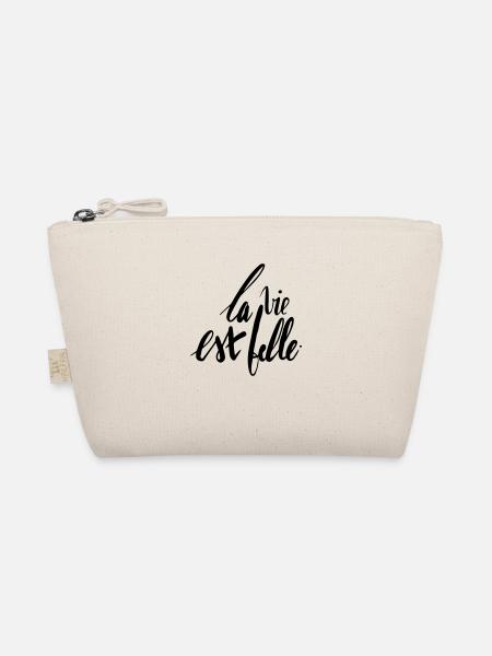 LIFE IS BEAUTIFUL - Organic Pouch - nature - Front