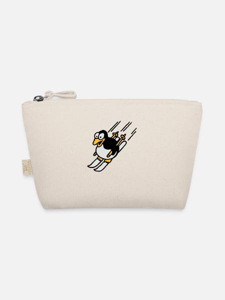 pinguin_ski_022011_a_3c - Organic Pouch - nature - Front