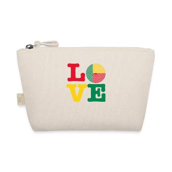 Benin Love Herz Mandala - Bio-Täschchen - Natur - Vorne